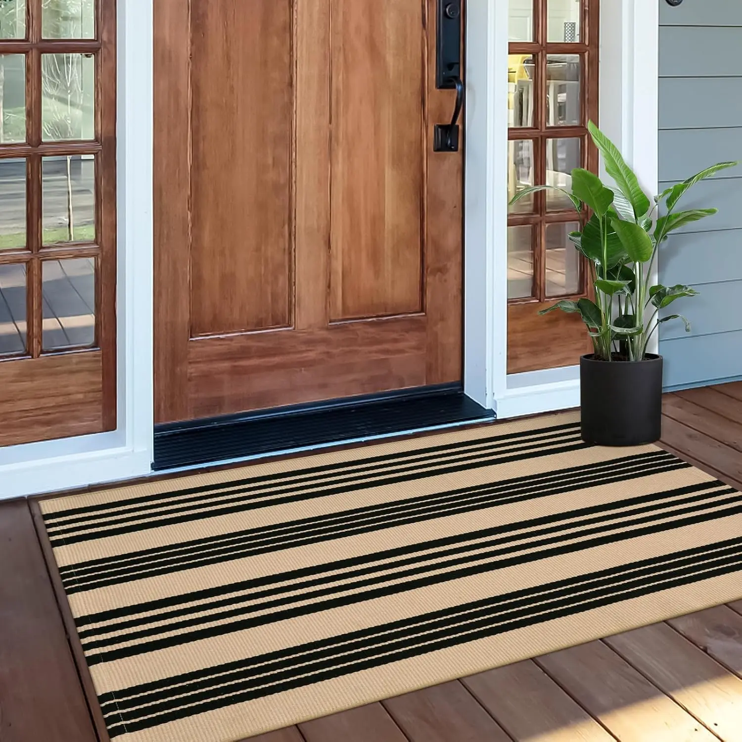 24x51 Striped Front Door Mat, Machine Washable Cotton Entry Rug for Indoor/Outdoor Use
24x51 Striped Front Door Mat, Machine Washable Cotton Entry Rug for Indoor/Outdoor Use
