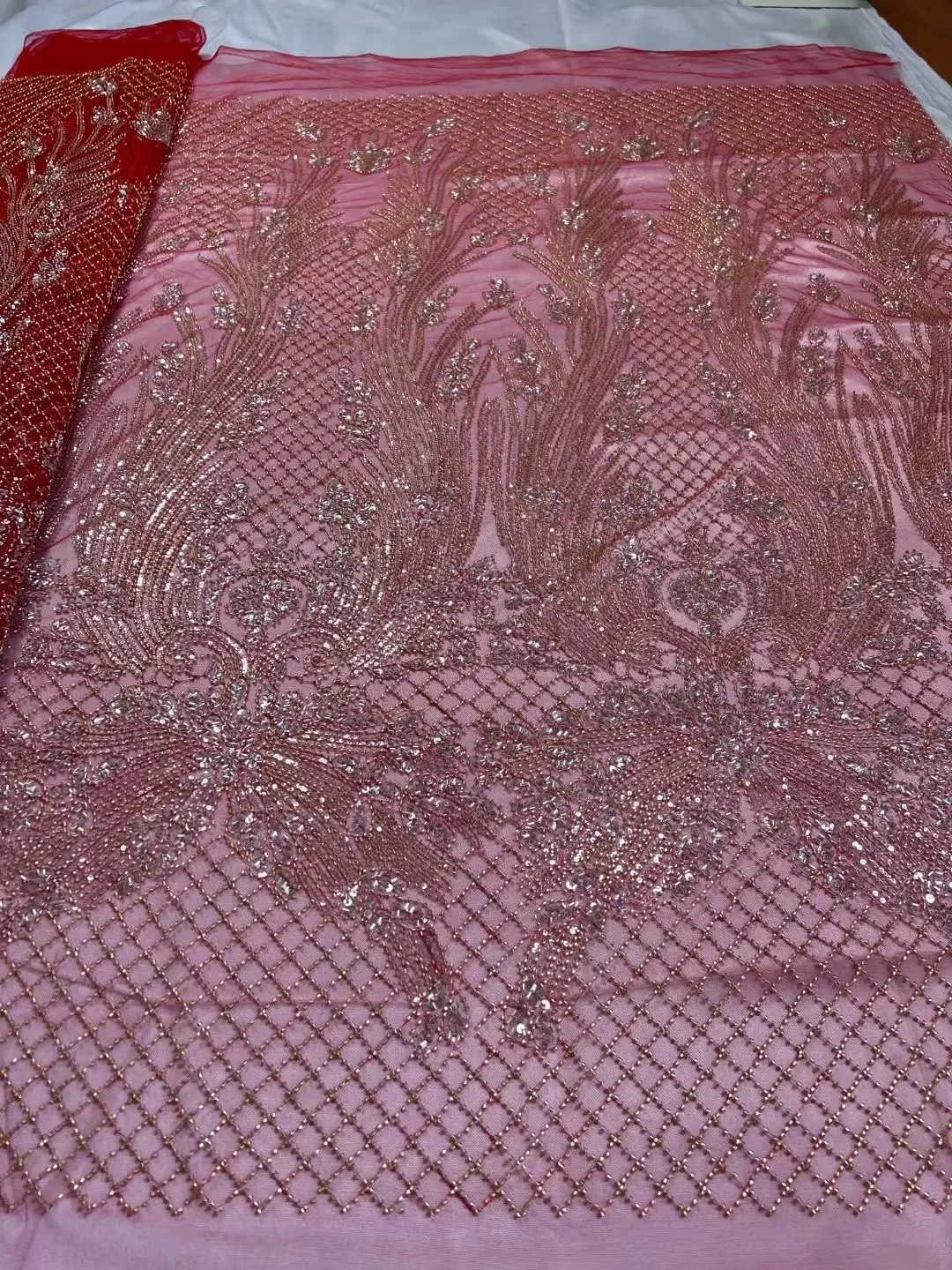 Party Sequence Lace Fabric Nigerian Sequined Tulle Glitter Hand Crystal Beads Bridal 2024 High Quality Beaded African French Net
Party Sequence Lace Fabric Nigerian Sequined Tulle Glitter Hand Crystal Beads Bridal 2024 High Quality Beaded African French Net