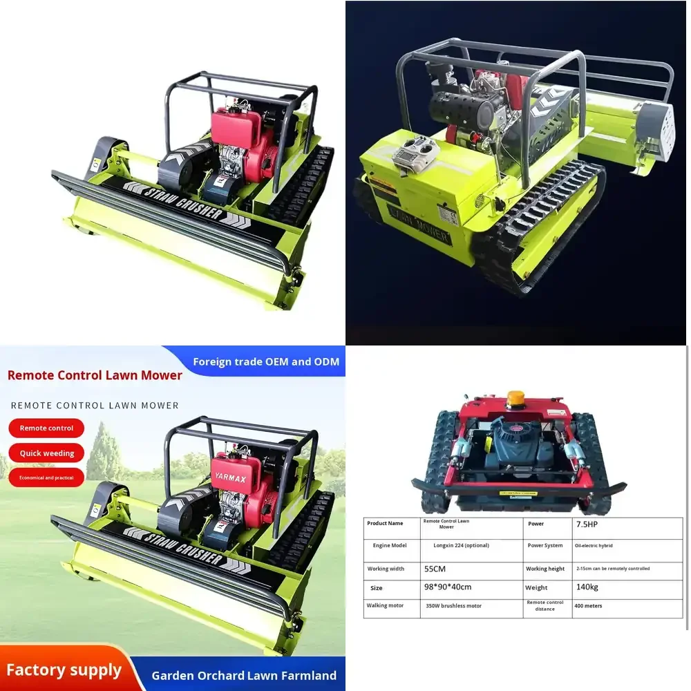 Remote Control Lawn Mower New Crawler-Type Photovoltaic Grass Shredder Gardening Land Other
Remote Control Lawn Mower New Crawler-Type Photovoltaic Grass Shredder Gardening Land Other