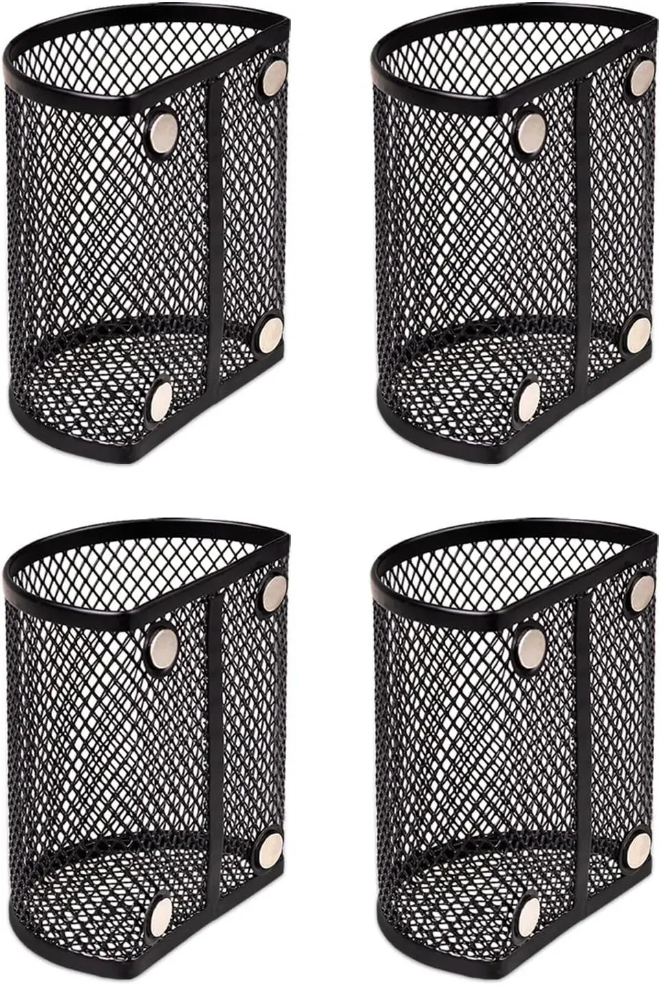 Magnetic Pen Holder 4 Pack for School Office with Strong Magnets Black Mesh Pencil Locker Organizer
Magnetic Pen Holder 4 Pack for School Office with Strong Magnets Black Mesh Pencil Locker Organizer