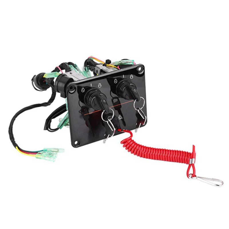 Dual Engine Key Switch Panel, 12V Dual Key Switch Panel Assembly for Yamaha Outboard Engine Yacht 6K1-82570-08-00
Dual Engine Key Switch Panel, 12V Dual Key Switch Panel Assembly for Yamaha Outboard Engine Yacht 6K1-82570-08-00
