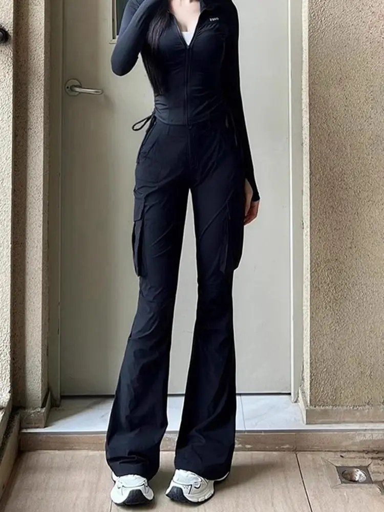 Vintage Black Flare Work Pants for Women Slim Fit Summer Quick-Dry Ice Silk Trousers Lightweight Casual
Vintage Black Flare Work Pants for Women Slim Fit Summer Quick-Dry Ice Silk Trousers Lightweight Casual