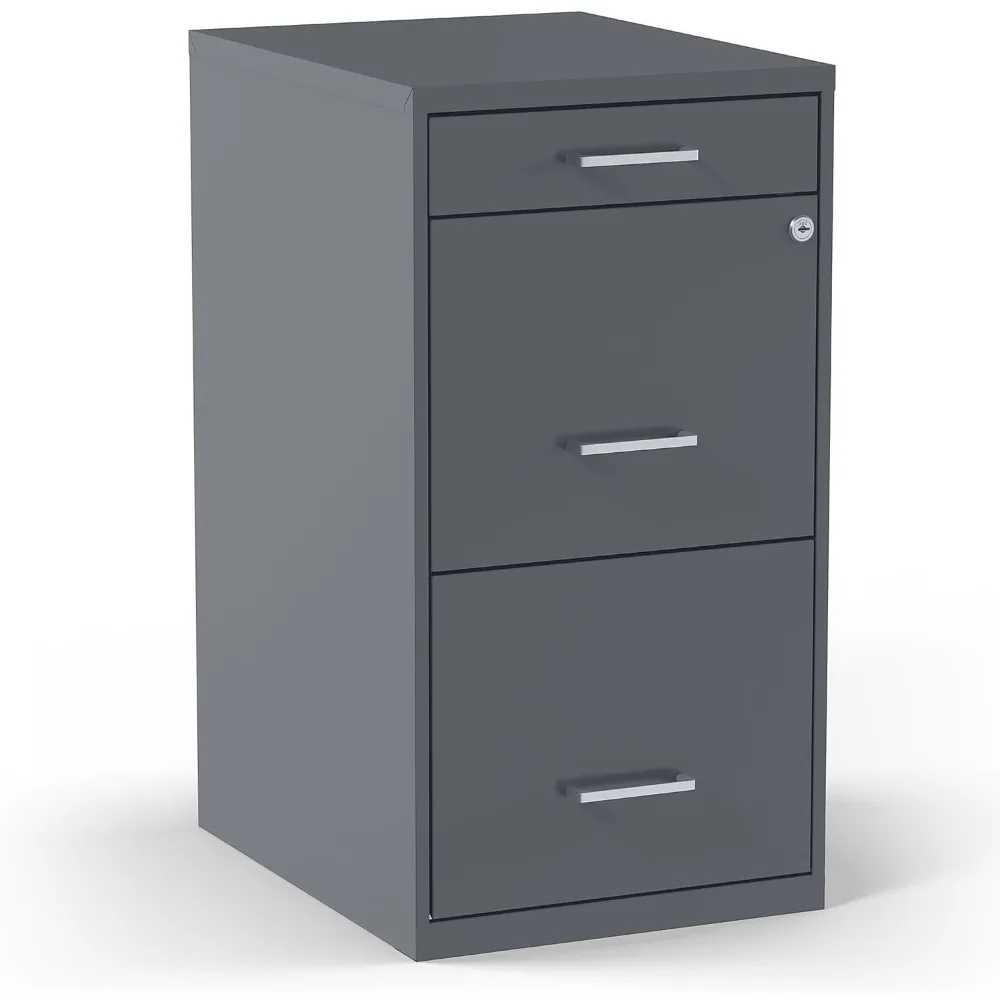 3-Drawer Vertical File Cabinet, Letter Size Documents, Lockable & Mobile, 18.9" D x 14.3" W x 26.8" H, Heavy-Duty Steel Construc
3-Drawer Vertical File Cabinet, Letter Size Documents, Lockable & Mobile, 18.9" D x 14.3" W x 26.8" H, Heavy-Duty Steel Construc
