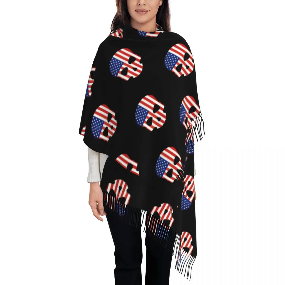 American Punisher Skull Supper Hero Scarf Tassel Scarves Women Soft Warm Shawls and Wraps Large Fall Winter Shawl Wrap
American Punisher Skull Supper Hero Scarf Tassel Scarves Women Soft Warm Shawls and Wraps Large Fall Winter Shawl Wrap