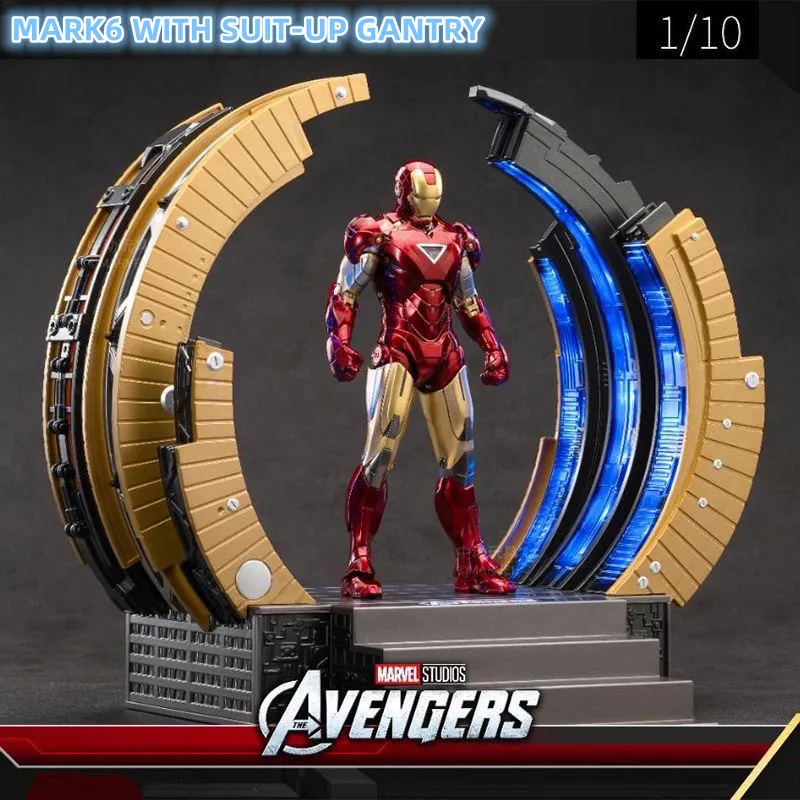Genuine ZD Marvel Toys Iron Man MK6 WITH SUIT-UP GANTRY LED Light Tony Stark Mechanical Armor Hall Action Figure Model Collect
Genuine ZD Marvel Toys Iron Man MK6 WITH SUIT-UP GANTRY LED Light Tony Stark Mechanical Armor Hall Action Figure Model Collect