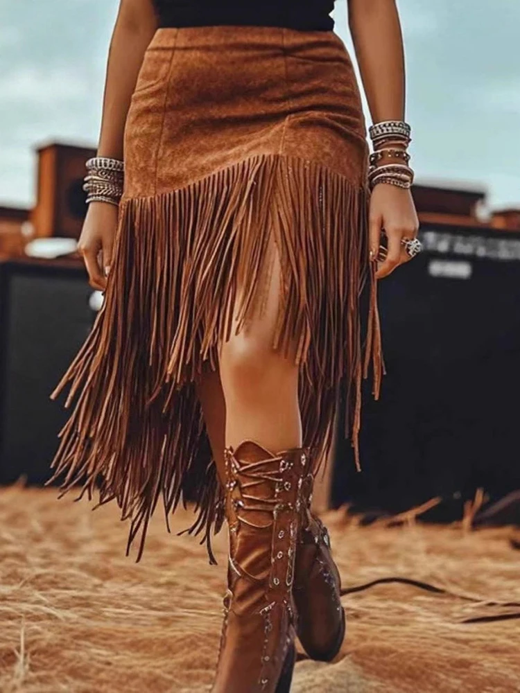 Autumn Women Vintage Tassel Patchwork Chic Skirts, Holiday Elegant Fashion Irregular Skirts, New Solid Ladies Knee Length Skirts
Autumn Women Vintage Tassel Patchwork Chic Skirts, Holiday Elegant Fashion Irregular Skirts, New Solid Ladies Knee Length Skirts