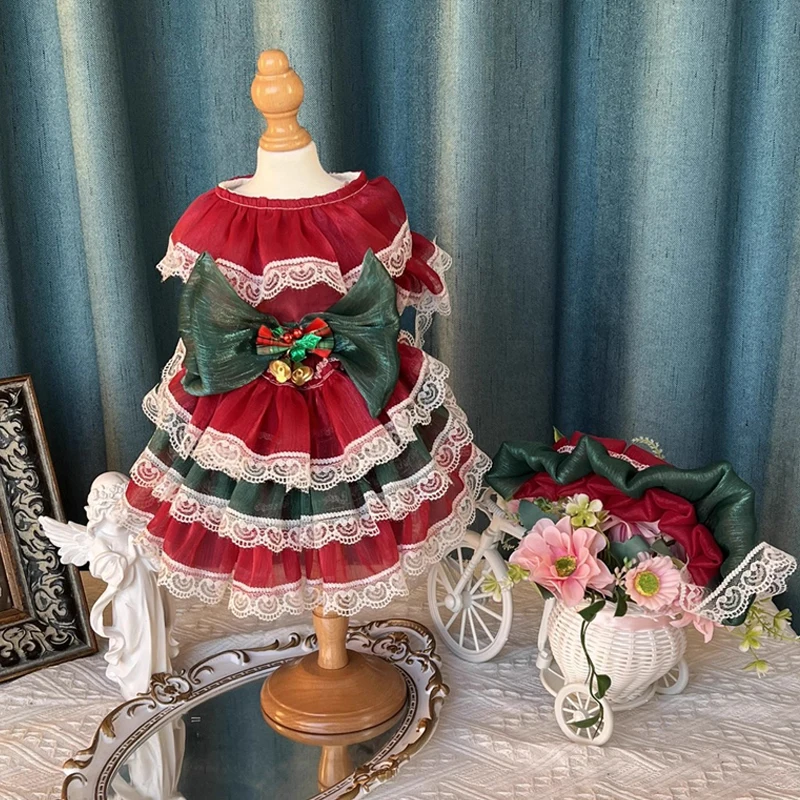 Красно-зеленая рождественская одежда для собак из чистого хлопка, праздничное платье принцессы ручной работы для маленьких и средних собак, юбки для щенков пуделя
Красно-зеленая рождественская одежда для собак из чистого хлопка, праздничное платье принцессы ручной работы для маленьких и средних собак, юбки для щенков пуделя