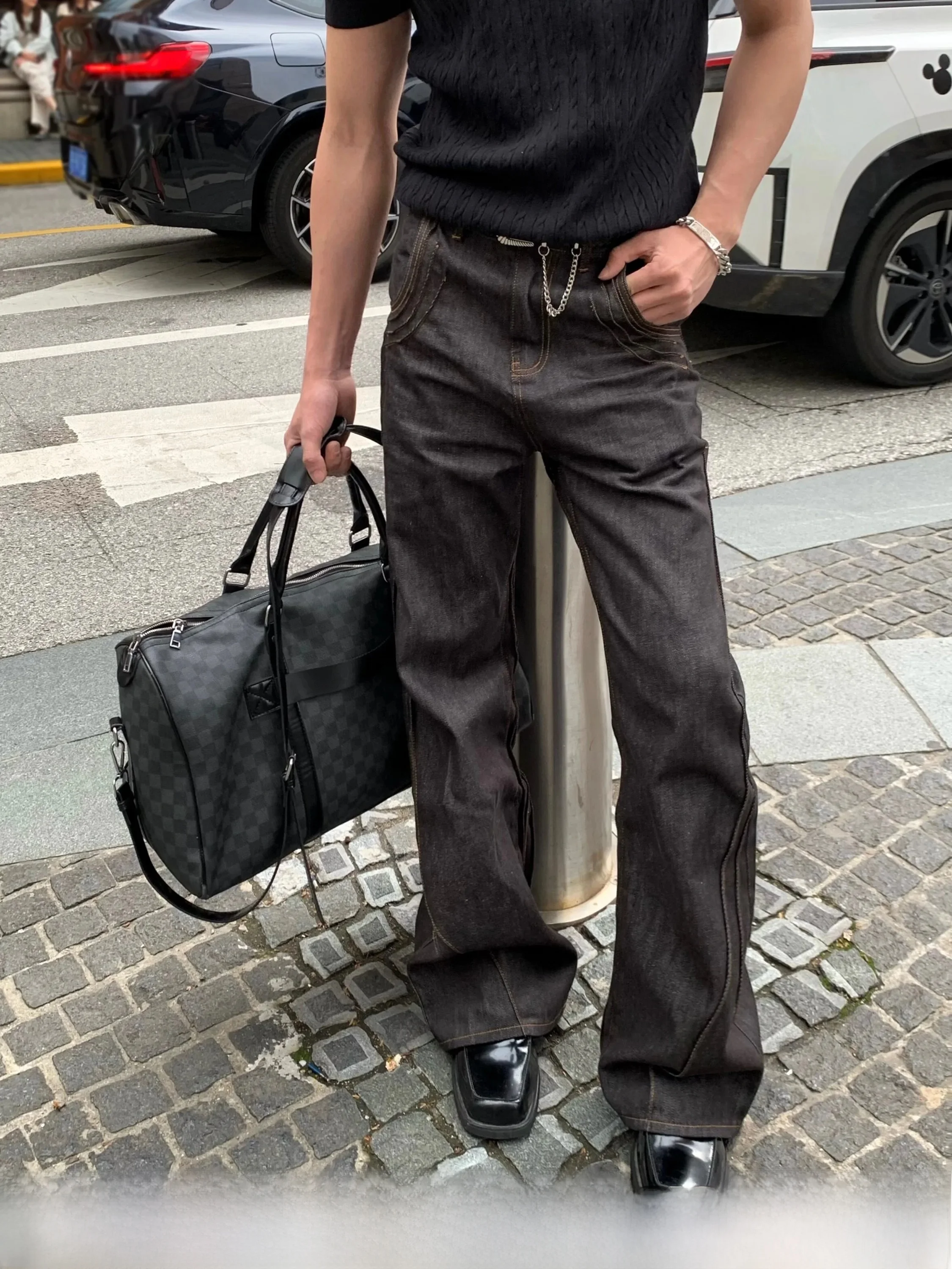 Ace American Retro Straight Leg Bell Bottom Jeans High Street Embroidered Loose Washed Floor-Length Pants for Men
Ace American Retro Straight Leg Bell Bottom Jeans High Street Embroidered Loose Washed Floor-Length Pants for Men