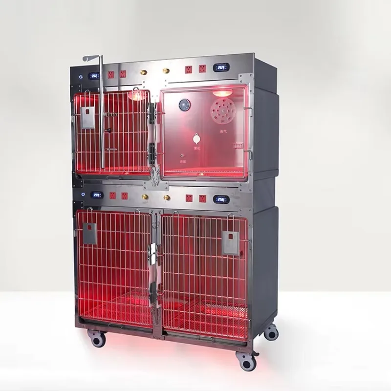 Veterinary Icu Clinic Instrument Icu Infrared Therapy Cages 304 Stainless Steel Kennel Dog Pet Oxygen ICU Cage
Veterinary Icu Clinic Instrument Icu Infrared Therapy Cages 304 Stainless Steel Kennel Dog Pet Oxygen ICU Cage