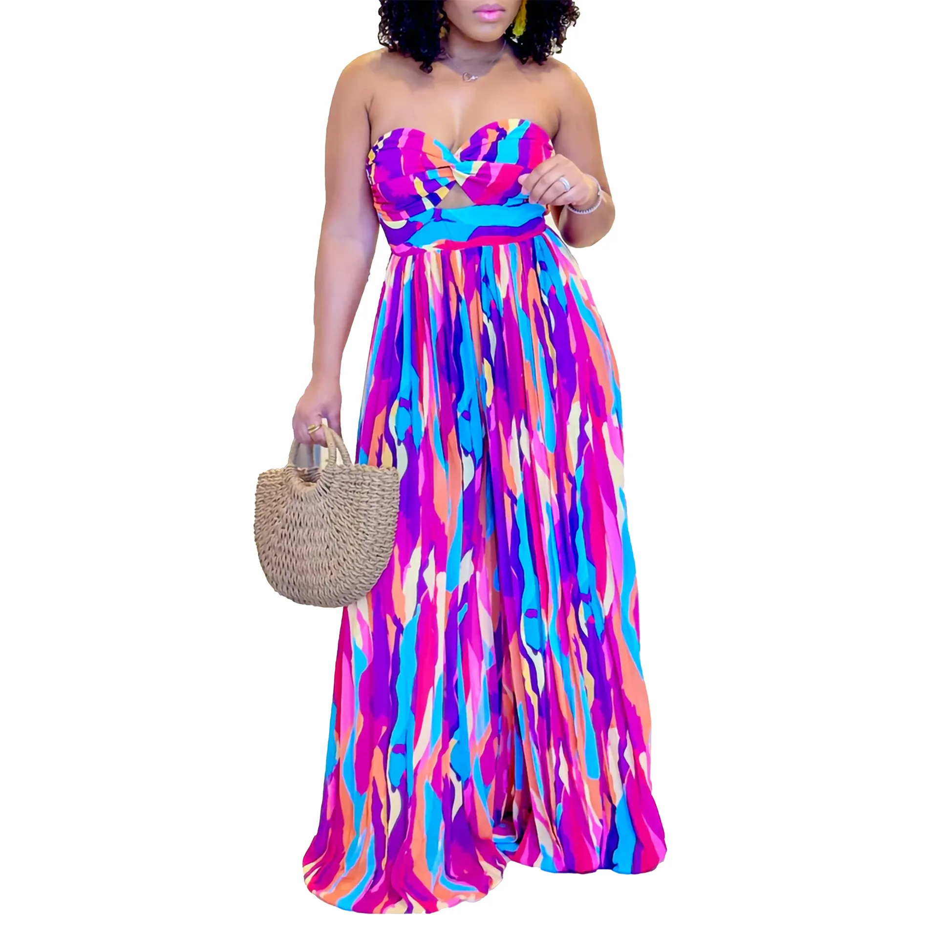 Customized Summer Sexy V-neck Backless High-waist Maxi Dress Kanga Clothing African Women Dress Dashiki Print Ankara Dresses
Customized Summer Sexy V-neck Backless High-waist Maxi Dress Kanga Clothing African Women Dress Dashiki Print Ankara Dresses