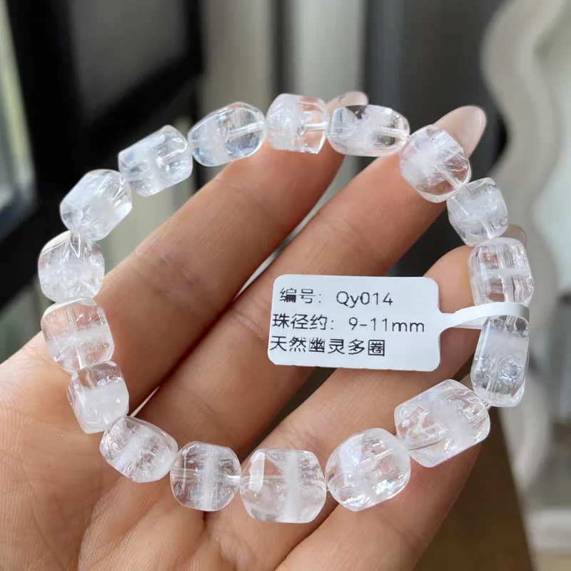 Natural White Phantom Quartz Beads Bracelet Women 10x9mm Natural Stone Stretch White Phantom Round Beads AAAAA
Natural White Phantom Quartz Beads Bracelet Women 10x9mm Natural Stone Stretch White Phantom Round Beads AAAAA