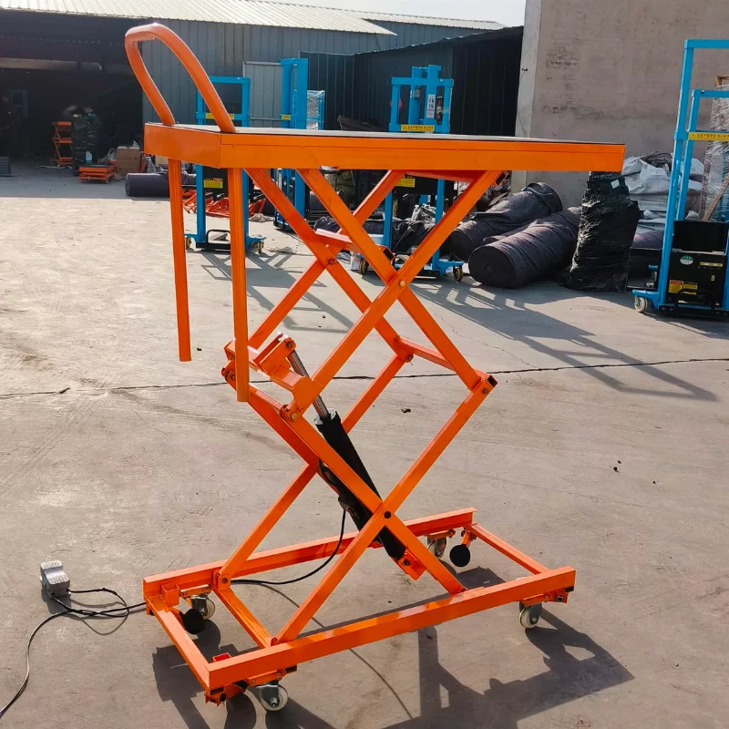 New Electric Hydraulic Scissor Lift Elevator Foot-Operated Movable Cargo Loading Table Truck For Hotels
New Electric Hydraulic Scissor Lift Elevator Foot-Operated Movable Cargo Loading Table Truck For Hotels
