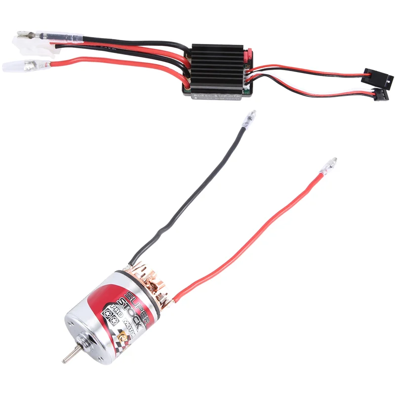 CYGJ-540 Матовый двигатель 40T и 320A ESC Контроллер скорости матового двигателя с 2A BEC для деталей грузовиков 1/10 RC Off-Road Racing Car
CYGJ-540 Матовый двигатель 40T и 320A ESC Контроллер скорости матового двигателя с 2A BEC для деталей грузовиков 1/10 RC Off-Road Racing Car