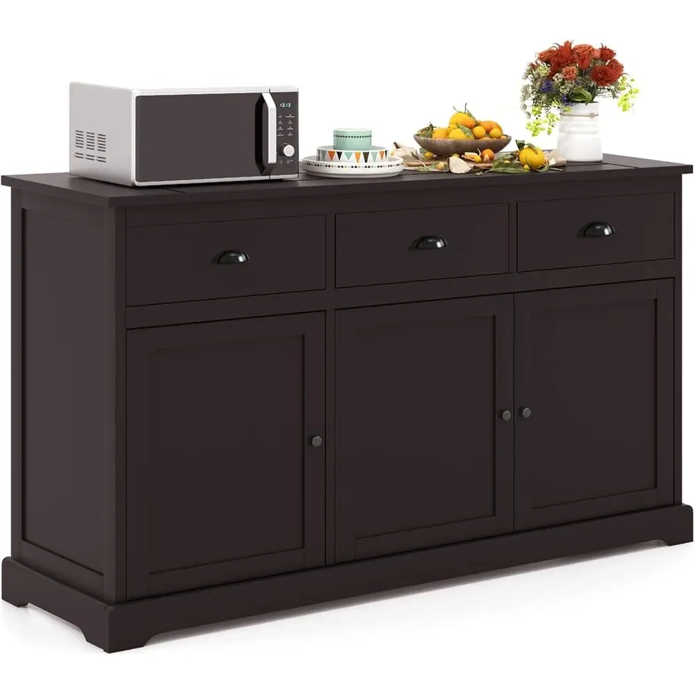 Современный коричневый деревянный сервант с 3 ящиками, 2 дверцами, подходящий для прихожей, столовой и гостиных
Современный коричневый деревянный сервант с 3 ящиками, 2 дверцами, подходящий для прихожей, столовой и гостиных