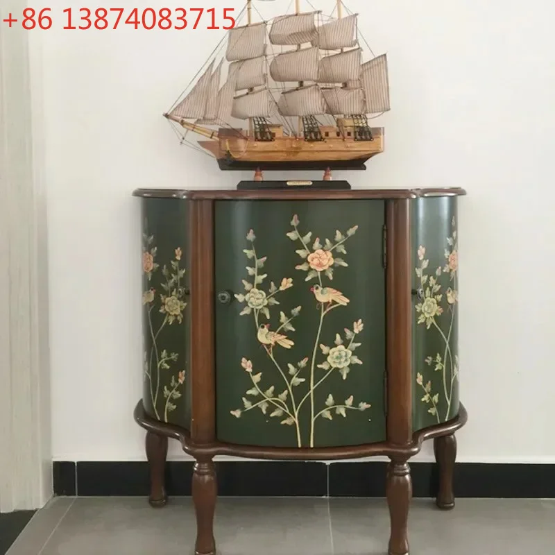 TAO Solid Wood Living Room Decorative Small Cabinet Idyllic and Retro Hand Painted Side Cabinet
TAO Solid Wood Living Room Decorative Small Cabinet Idyllic and Retro Hand Painted Side Cabinet