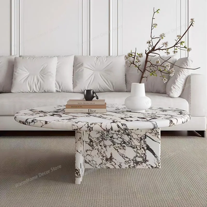 French Cream Organic Round Coffee Table, Natural Marble for Small Space, Heat & Scratch Resistant, Master Design, Customizable
French Cream Organic Round Coffee Table, Natural Marble for Small Space, Heat & Scratch Resistant, Master Design, Customizable