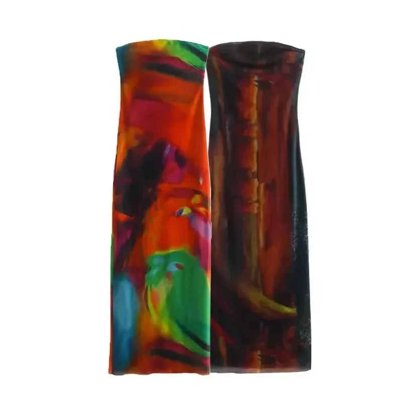 2025 Sexy Printing Tie-Dyeing Women Dress Slim Tube Top Sleeveless Silky Dresses Female Chic Vacation Lady Casual Vestido
2025 Sexy Printing Tie-Dyeing Women Dress Slim Tube Top Sleeveless Silky Dresses Female Chic Vacation Lady Casual Vestido