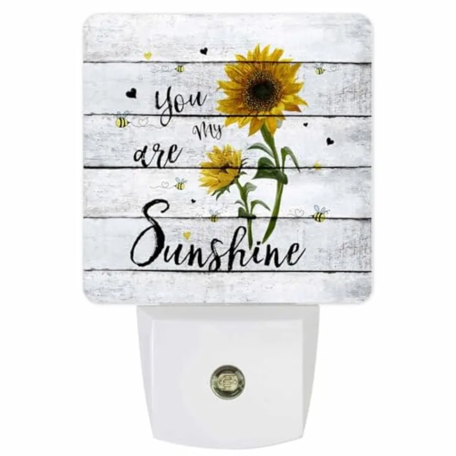 Sunflower Plug-in LED Night Light, Smart Auto Dusk to Dawn Sensor Nightlights Plug into Wall, Decor You Are My Sunshine Energy
Sunflower Plug-in LED Night Light, Smart Auto Dusk to Dawn Sensor Nightlights Plug into Wall, Decor You Are My Sunshine Energy