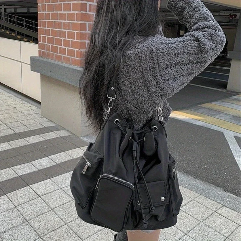 Sweet Cool Nylon Backpack Women's Lightweight Shoulder Crossbody Bag Dual Strap Casual Sle Fashionable Trendy Design Backpacks
Sweet Cool Nylon Backpack Women's Lightweight Shoulder Crossbody Bag Dual Strap Casual Sle Fashionable Trendy Design Backpacks