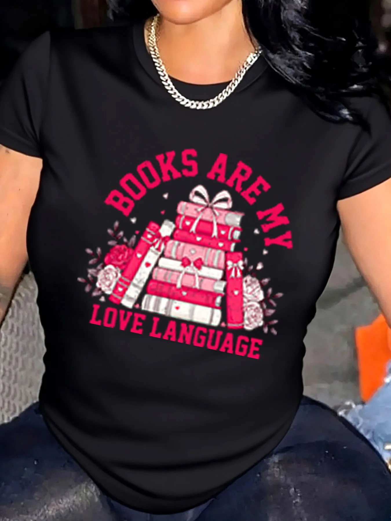 Женская футболка больших размеров с принтом «На День святого Валентина — мой язык любви» для улицы
Женская футболка больших размеров с принтом «На День святого Валентина — мой язык любви» для улицы