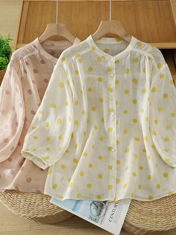 Sweet Floral Print Women's Shirt Breathable Thin Seven Sleeve Loose Fit Summer Casual Fashion plus Size Inner Wear Top
Sweet Floral Print Women's Shirt Breathable Thin Seven Sleeve Loose Fit Summer Casual Fashion plus Size Inner Wear Top