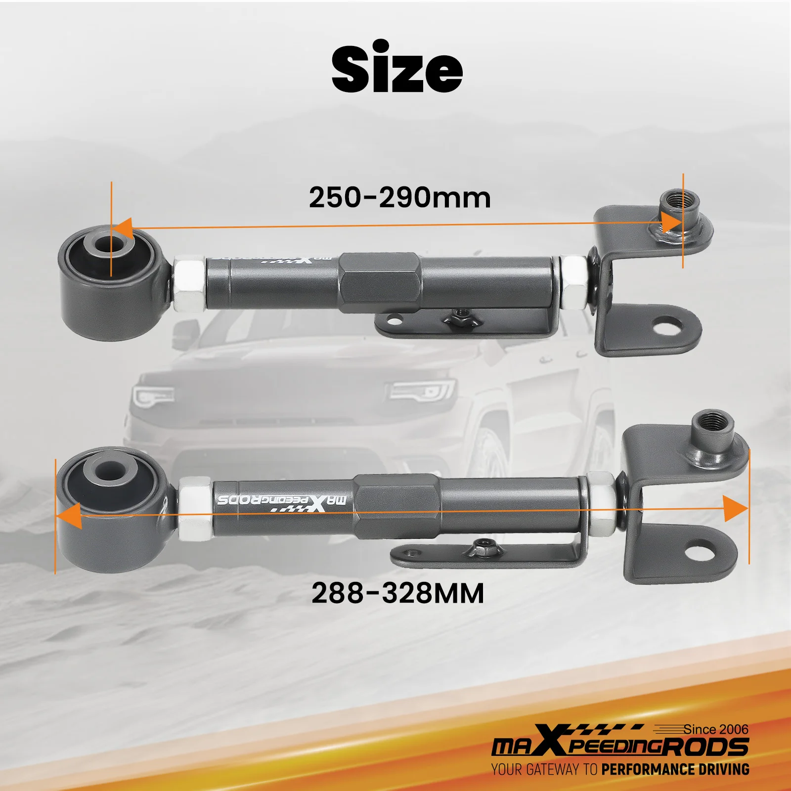 REAR UPPER SUSPENSION ADJUSTABLE CAMBER CONTROL ARMS FOR HONDA CRV 02-06 ELEMENT
REAR UPPER SUSPENSION ADJUSTABLE CAMBER CONTROL ARMS FOR HONDA CRV 02-06 ELEMENT
