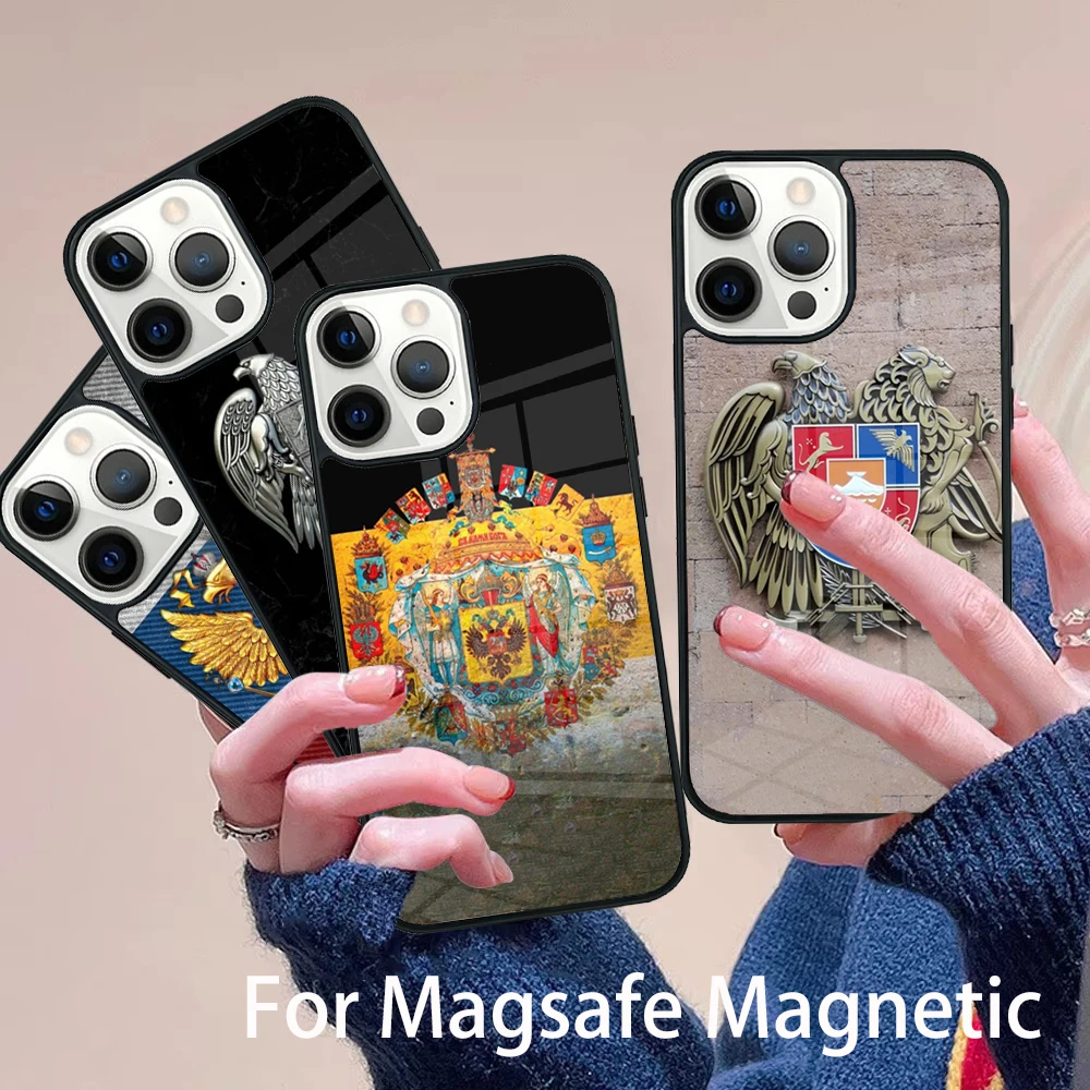 Armenia Russia Flag coat of arms Phone Case Magesafe Magnetic Wireless Charge Cover For IPhone 16 11 12 13 14 15 Pro Max Plus
Armenia Russia Flag coat of arms Phone Case Magesafe Magnetic Wireless Charge Cover For IPhone 16 11 12 13 14 15 Pro Max Plus
