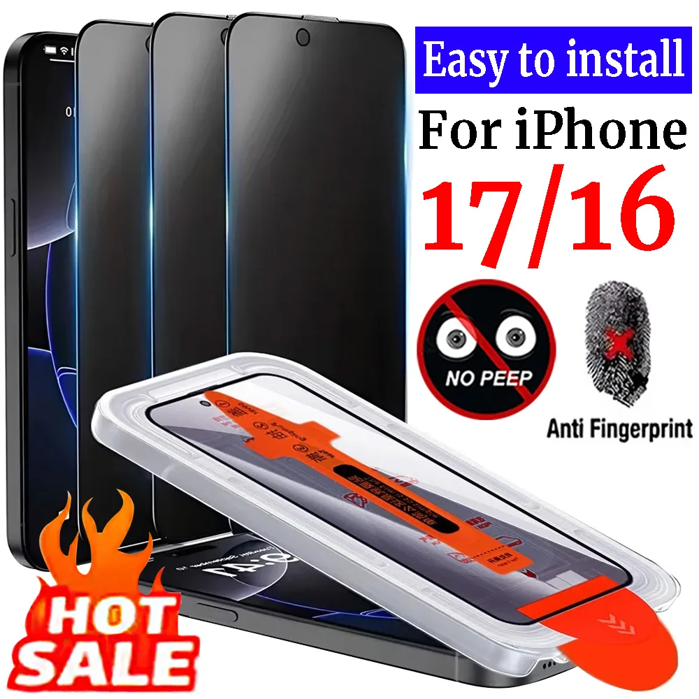 Easy Installation Privacy Screen Protectors for IPhone 16 17 Pro Max Anti-Spy /HD Clear Tempered Glass for IPhone 17 Air 16Plus
Easy Installation Privacy Screen Protectors for IPhone 16 17 Pro Max Anti-Spy /HD Clear Tempered Glass for IPhone 17 Air 16Plus