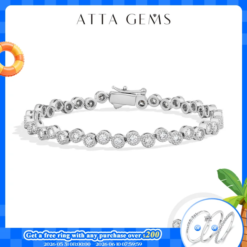 ATTAGEMS Classic Hot Sale Moissanite Bracelet For Women Men Wedding Dazzling Jewelry S925 Silver Tennis Bracelets Tendance 2026
ATTAGEMS Classic Hot Sale Moissanite Bracelet For Women Men Wedding Dazzling Jewelry S925 Silver Tennis Bracelets Tendance 2026
