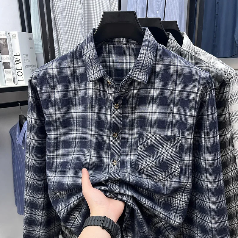 Mens Checkered Pattern Long Sleeve Shirt Regular Fit Casual Button Up Lapel Collar With Pocket Comfortable For Daily All Seasons
Mens Checkered Pattern Long Sleeve Shirt Regular Fit Casual Button Up Lapel Collar With Pocket Comfortable For Daily All Seasons