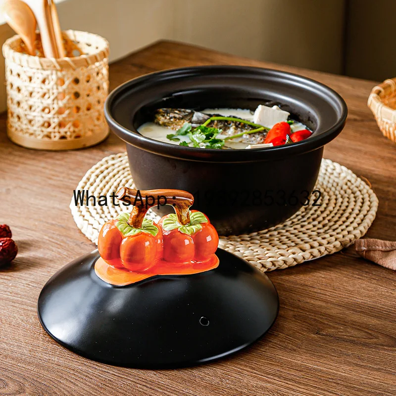 persimmon Ruyi open flame casserole household ceramic heat-resistant casserole high value housewarming gift gas
persimmon Ruyi open flame casserole household ceramic heat-resistant casserole high value housewarming gift gas
