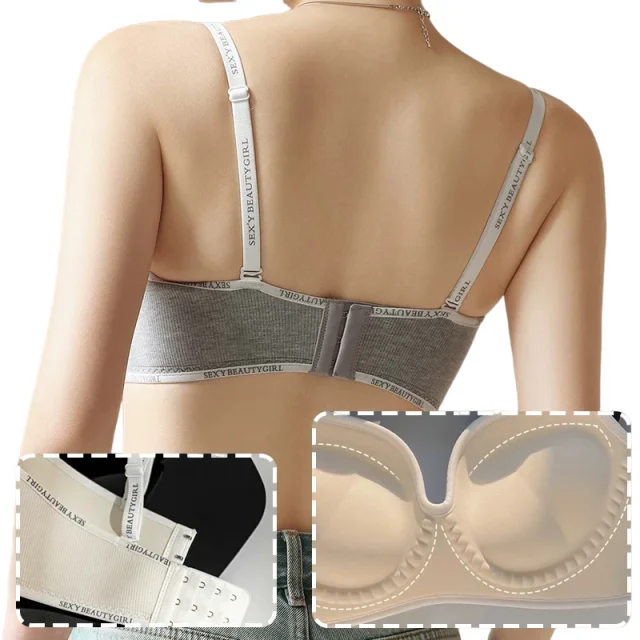 Trendy 2Pcs/Set Women's Seamless Solid Color Bras Sexy Letter Straps Wireless Push Up Underwear New Ladies Deep V Neck KUCLUT
Trendy 2Pcs/Set Women's Seamless Solid Color Bras Sexy Letter Straps Wireless Push Up Underwear New Ladies Deep V Neck KUCLUT