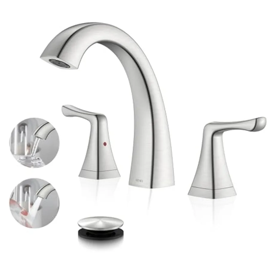 Bathroom Faucets for Sink 3 Hole 2 Handle 8 Inch Widespread Bathroom Faucet Bathroom Vanity Faucet with Pop Up Drain and Supply
Bathroom Faucets for Sink 3 Hole 2 Handle 8 Inch Widespread Bathroom Faucet Bathroom Vanity Faucet with Pop Up Drain and Supply
