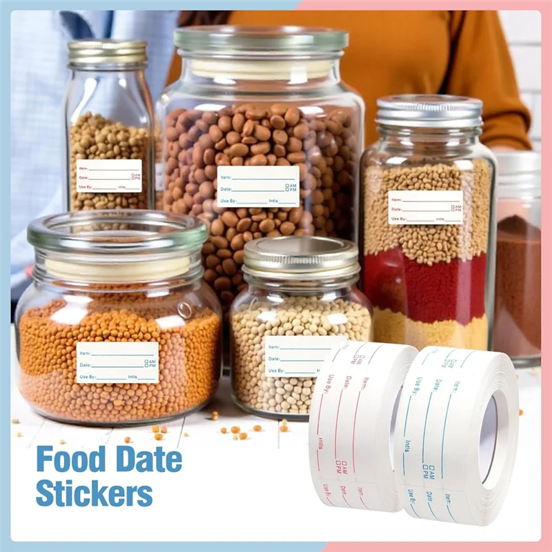 4 Rolls 2000Pieces Removable Freezer Labels, 1 X 2Inch Food Date Stickers Food Date Labels Refrigerator Food Labels
4 Rolls 2000Pieces Removable Freezer Labels, 1 X 2Inch Food Date Stickers Food Date Labels Refrigerator Food Labels