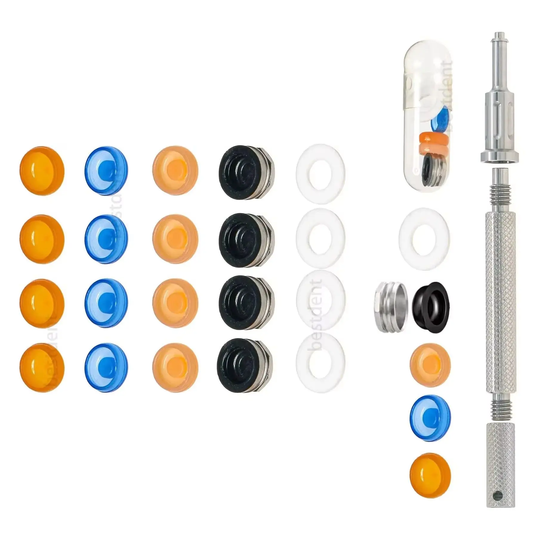 Комплект стоматологических колпачков для удержания абатмента, металлический корпус, колпачок для лабораторной обработки, совместимые с системой локатора, инструменты
Комплект стоматологических колпачков для удержания абатмента, металлический корпус, колпачок для лабораторной обработки, совместимые с системой локатора, инструменты