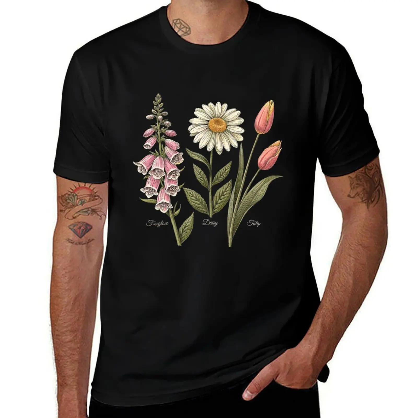 Vintage Floral Plant Foxglove Daisy Tulip Flower Girls T-Shirt summer shirt Clothing funny costumes Men's t-shirt
Vintage Floral Plant Foxglove Daisy Tulip Flower Girls T-Shirt summer shirt Clothing funny costumes Men's t-shirt