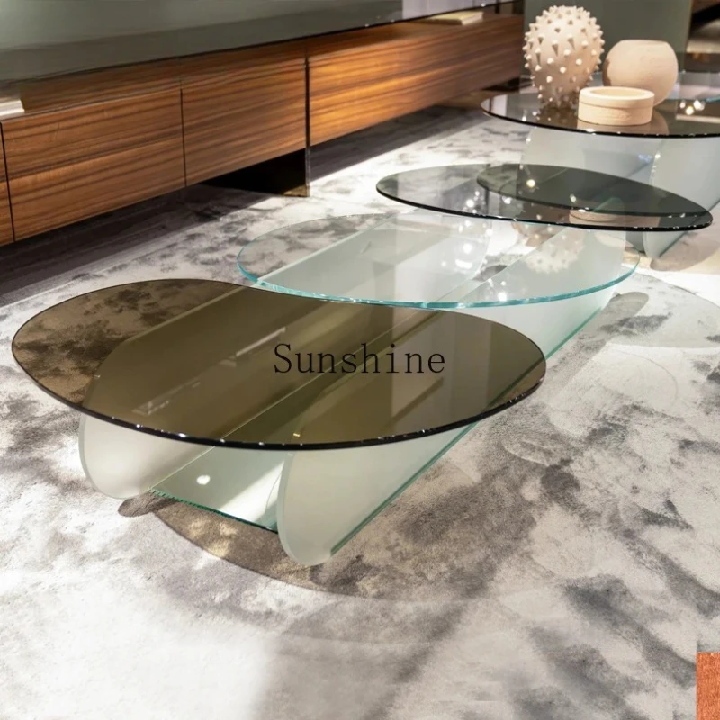 Modern simple three-color tempered glass coffee table household living room transparent suspended coffee table
Modern simple three-color tempered glass coffee table household living room transparent suspended coffee table