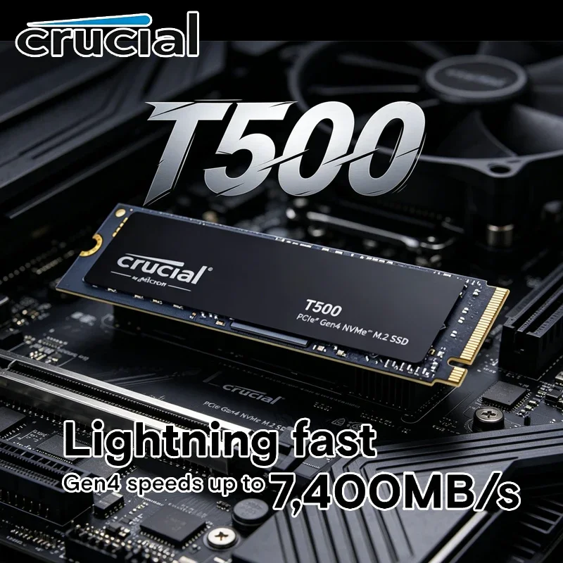 Crucial T500 M.2 2280 PCIe Gen4 NVMe SSD 1TB 7300MB/s Gaming Drive,Compatible with PS5 Laptop Desktop PC OEM CT1000T500SSD8
Crucial T500 M.2 2280 PCIe Gen4 NVMe SSD 1TB 7300MB/s Gaming Drive,Compatible with PS5 Laptop Desktop PC OEM CT1000T500SSD8