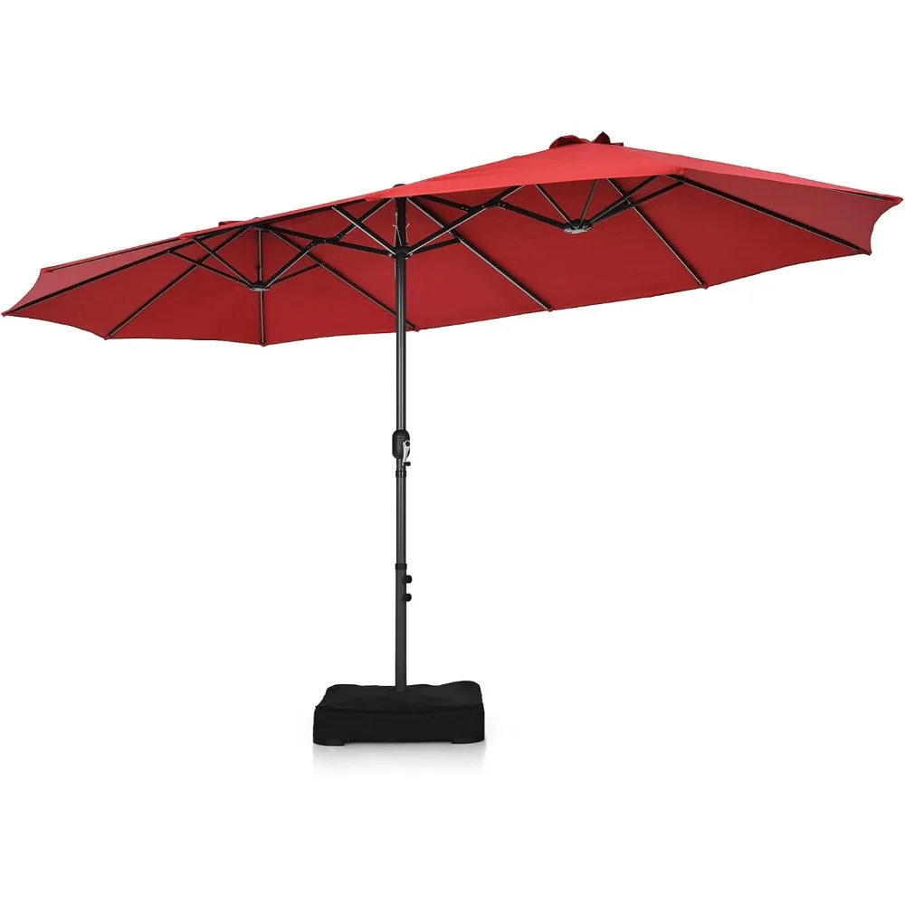 15FT Double-Sided Patio Umbrella, Outdoor Market Umbrella W/Hand-Crank System & Enhanced Base, Ultra-Large Twin Garden Umbrella
15FT Double-Sided Patio Umbrella, Outdoor Market Umbrella W/Hand-Crank System & Enhanced Base, Ultra-Large Twin Garden Umbrella