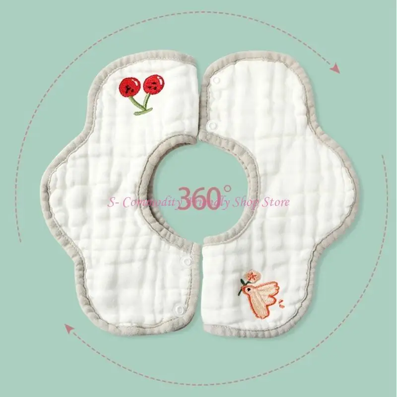 85AE Embroidery Bib Soft Burp Cloth Thick Layer Baby Drooling Bibs Infant Bib
85AE Embroidery Bib Soft Burp Cloth Thick Layer Baby Drooling Bibs Infant Bib