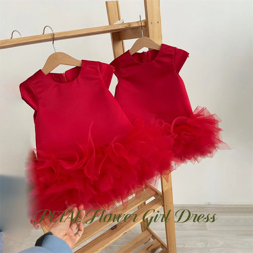 Petal Bright Red Princess Girls Dress Round Neck Wedding Dress for Girls 3-13 Years Old Short Sleeve Cute Tutu Fluffy Prom Gown
Petal Bright Red Princess Girls Dress Round Neck Wedding Dress for Girls 3-13 Years Old Short Sleeve Cute Tutu Fluffy Prom Gown