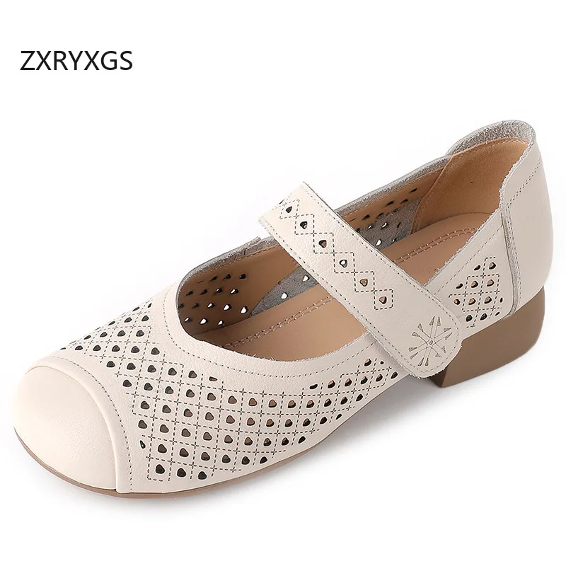 ZXRYXGS Superior Cowhide Hollow Shoes Breathable Sandals 2024 Spring Summer Plus Size Shoes Woman Elegance Comfort Low Heels
ZXRYXGS Superior Cowhide Hollow Shoes Breathable Sandals 2024 Spring Summer Plus Size Shoes Woman Elegance Comfort Low Heels