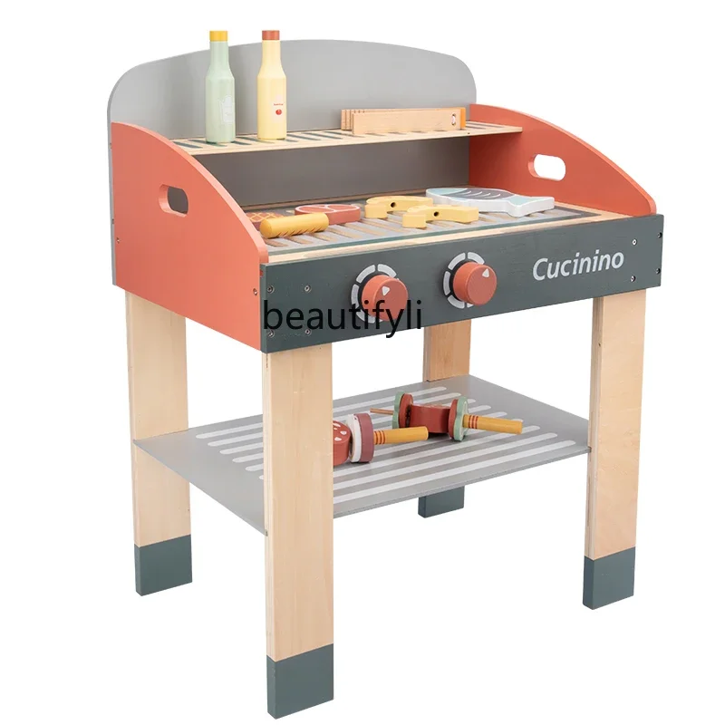 Children's BBQ Wooden Kitchen Toys Playing Home Simulation BBQ Grill Cooking Girl Baby
Children's BBQ Wooden Kitchen Toys Playing Home Simulation BBQ Grill Cooking Girl Baby