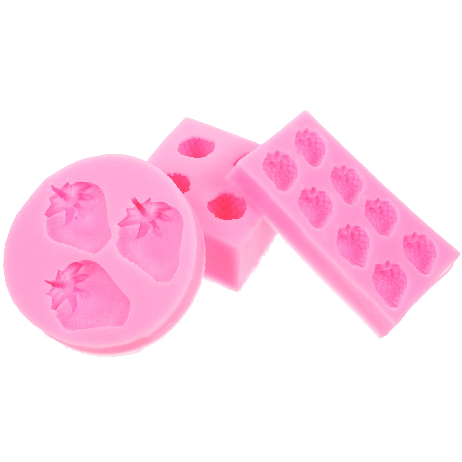 3pcs Strawberry Silicone Mold Diy Fruit Casting Fondant Chocolate Craft Tool For Epoxy Resin Decoration Ornament Baking Molds 
3pcs Strawberry Silicone Mold Diy Fruit Casting Fondant Chocolate Craft Tool For Epoxy Resin Decoration Ornament Baking Molds