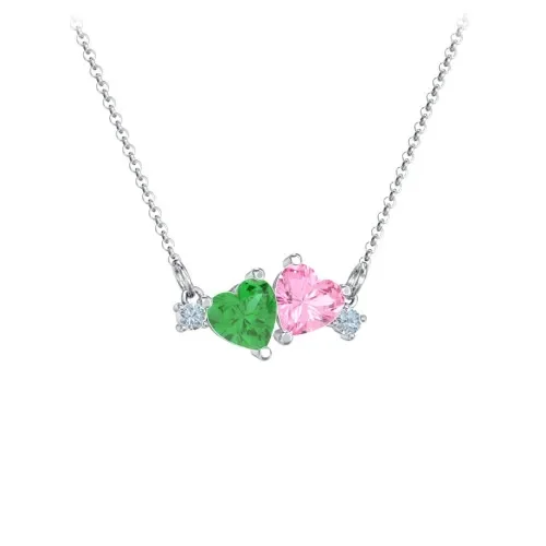 Custom Heart Necklace with Two Birthstones and Zirconia Personalized Sterling Silver Gold Rose Gold Plated Dainty ChainChristmas
Custom Heart Necklace with Two Birthstones and Zirconia Personalized Sterling Silver Gold Rose Gold Plated Dainty ChainChristmas