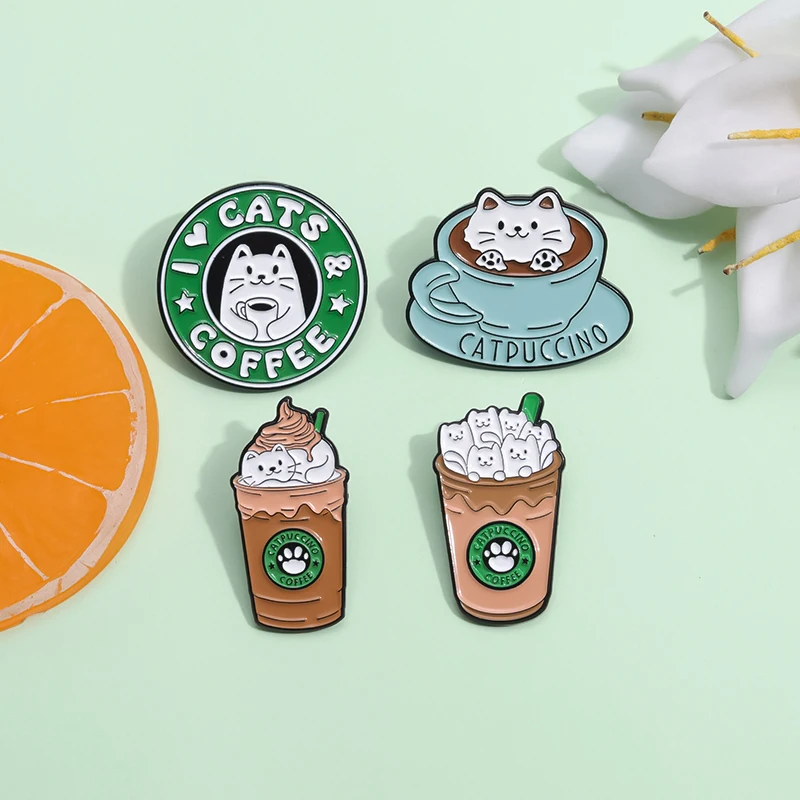 Cute Cartoon Cup Bottle Cat Enamel Pins Funny Kitten Animal Brooches Lapel Badge Accessories I Love Cats Metal Pins Jewelry Gift
Cute Cartoon Cup Bottle Cat Enamel Pins Funny Kitten Animal Brooches Lapel Badge Accessories I Love Cats Metal Pins Jewelry Gift