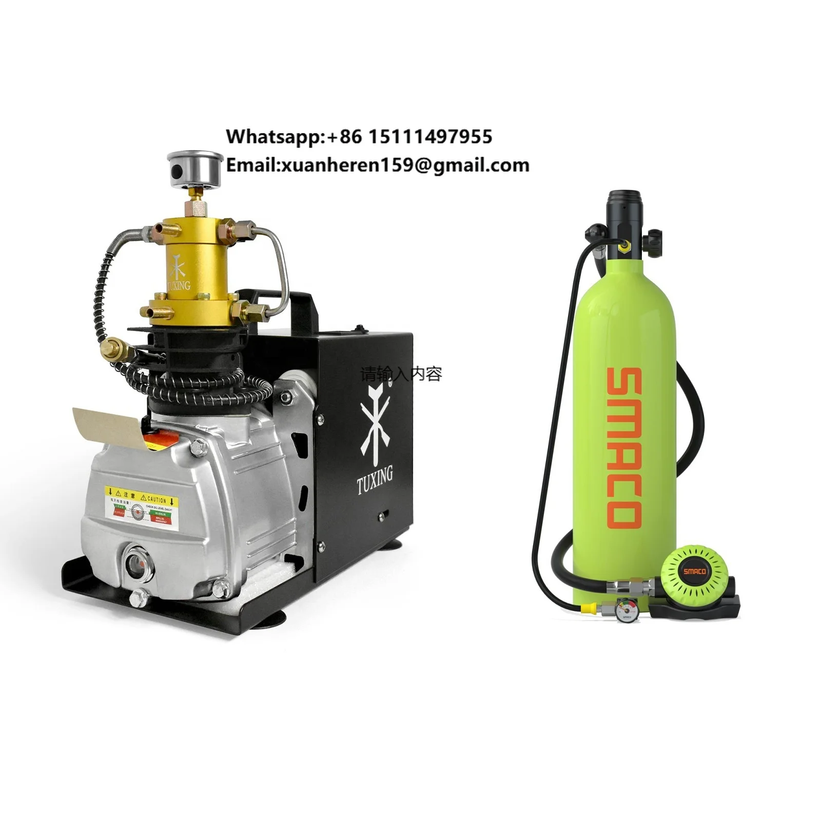 SMACO S700 Pro 2L High Pressure 200bar 3000psi 20Mpa Scuba Diving and Emergency Rescue Scuba Tank Equipment with Air Compressor
SMACO S700 Pro 2L High Pressure 200bar 3000psi 20Mpa Scuba Diving and Emergency Rescue Scuba Tank Equipment with Air Compressor