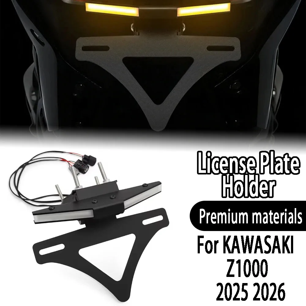 For Kawasaki Z1000 2025 Motorcycle New license plate holder turn signal integrated license plate holder short tai accessories
For Kawasaki Z1000 2025 Motorcycle New license plate holder turn signal integrated license plate holder short tai accessories