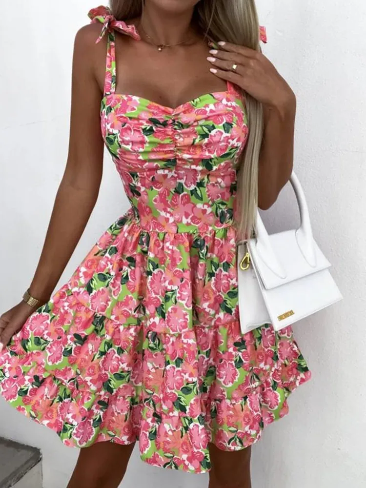 SKMY Summer Clothes 2024 New Spaghetti Strap Print A-Line Dress Sleeveless High Waist Floral Dress Club Outfits For Women
SKMY Summer Clothes 2024 New Spaghetti Strap Print A-Line Dress Sleeveless High Waist Floral Dress Club Outfits For Women