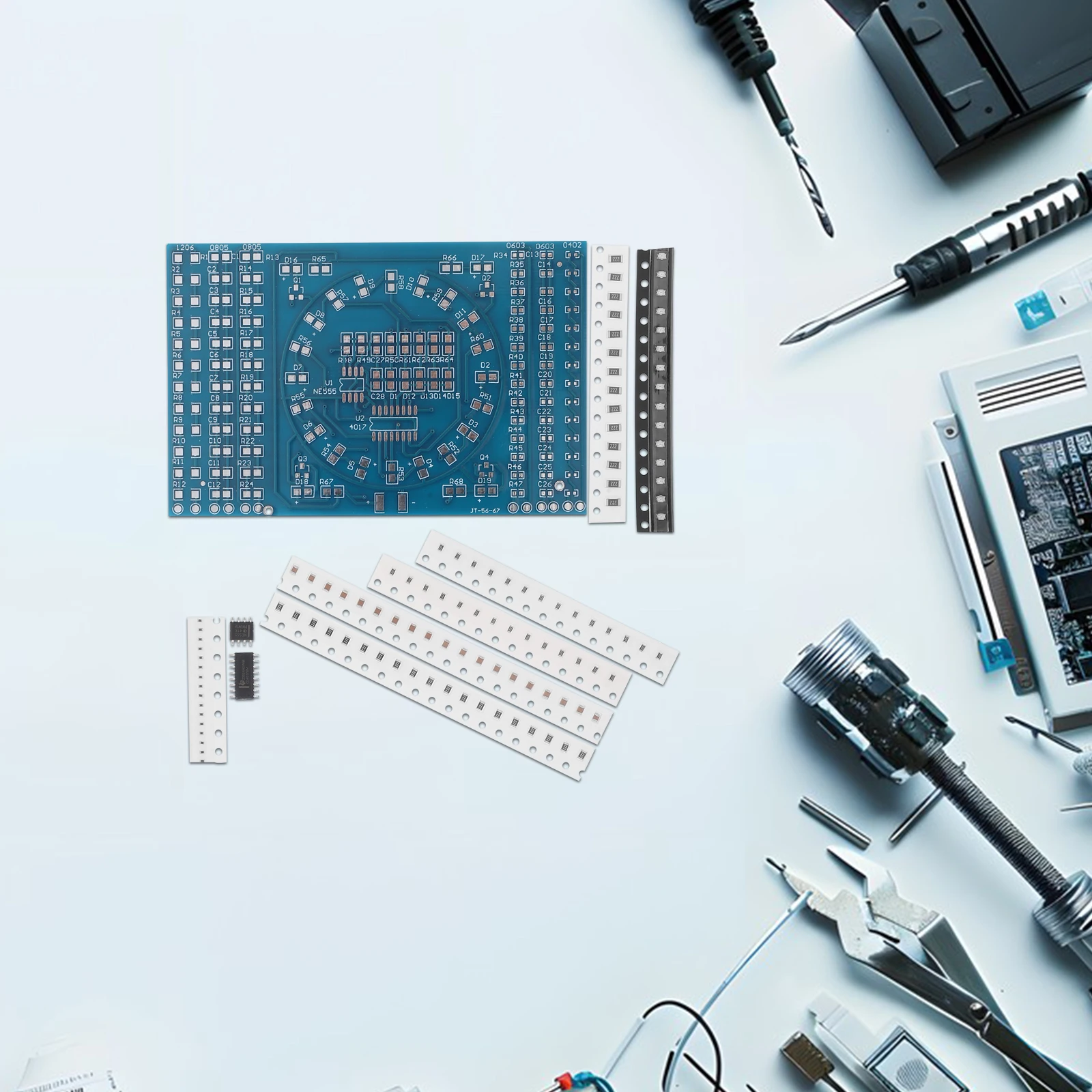 Soldering Practice Kit DIY Component Small Electronic Blue Training Projects SMD PCB Skill Drill Board Electronics Learning
Soldering Practice Kit DIY Component Small Electronic Blue Training Projects SMD PCB Skill Drill Board Electronics Learning